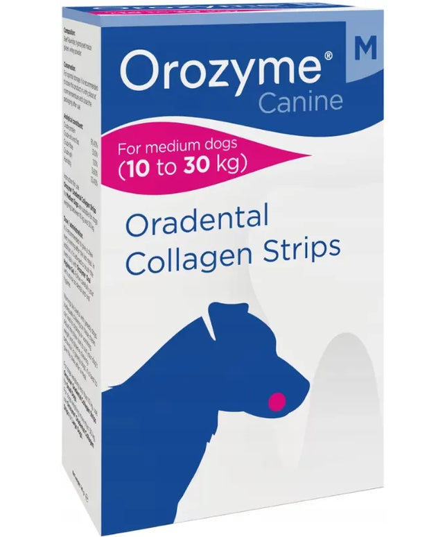OROZYME Oradental Collagen Stripes 10-30 kg kramtantukas vidutinio dydžio šunims 141g