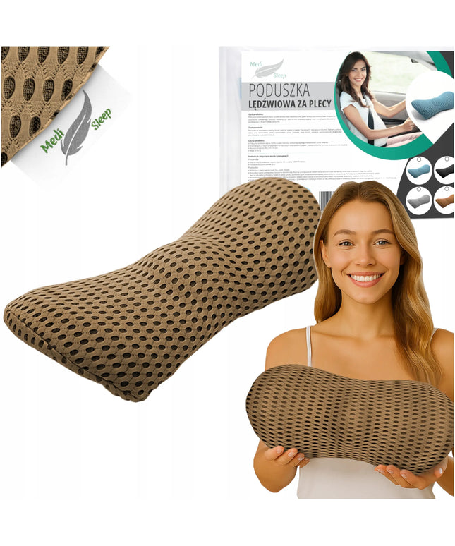 Ortopedinė juosmeninė pagalvė miegui, automobiliui, biurui, ant kėdės, su memory putomis
