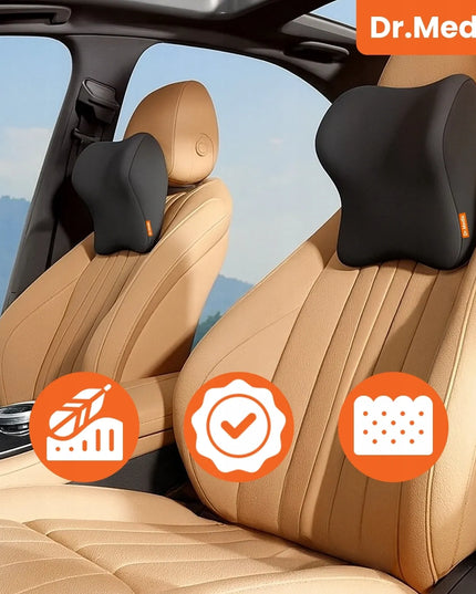 Ortopedinė pagalvė atramai galvai ir kaklui – automobiliams, biurui ir kėdėms