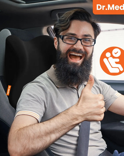Ortopedinė pagalvė atramai galvai ir kaklui – automobiliams, biurui ir kėdėms