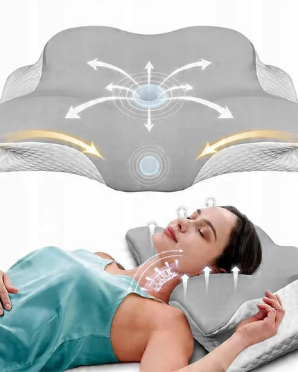 Ortopedinė pagalvė iš „Memory Foam“ putų – skirta nugaros skausmo malšinimui ir knarkimo mažinimui