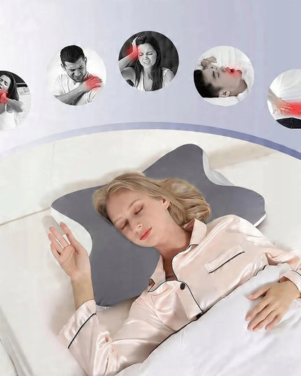 Ortopedinė pagalvė iš „Memory Foam“ putų – skirta nugaros skausmo malšinimui ir knarkimo mažinimui