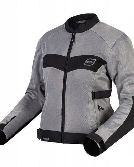 Ozone Dart Lady Silver/Black tekstilinė motociklo striukė