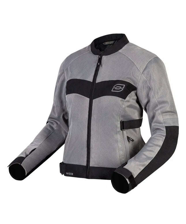 Ozone Dart Lady Silver/Black tekstilinė motociklo striukė