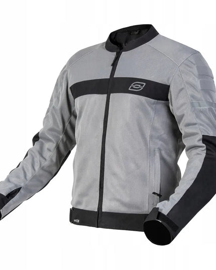 Ozone Dart Silver/Black tekstilinė motociklininko striukė