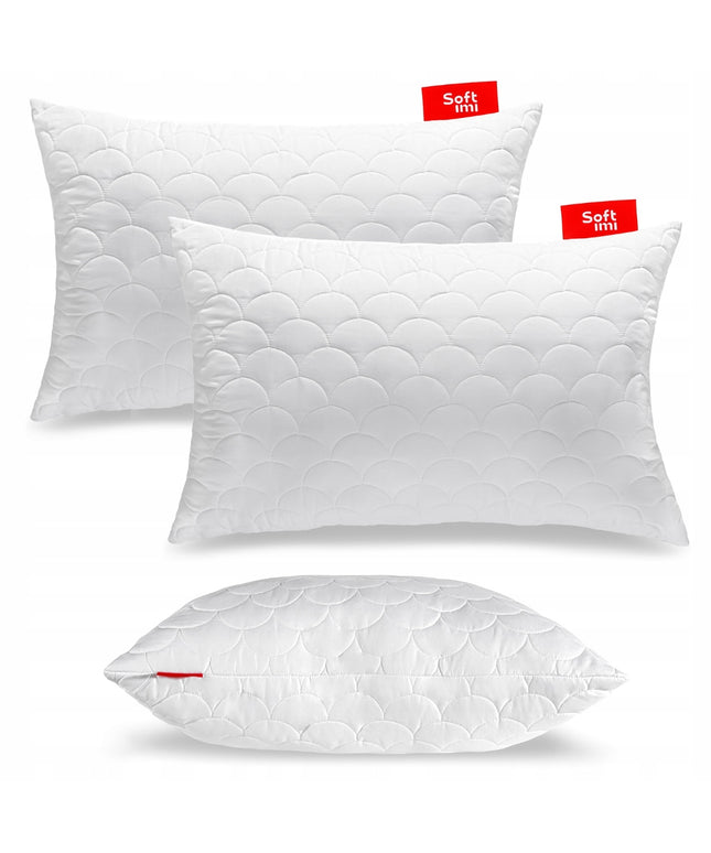 2 x Pagalvės 50x70 cm su Antialerginiu Užpildu ir Užtrauktuku