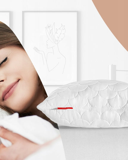 Pagalvės 2vnt 50x60 Softimi antialerginės su užtrauktuku skalbiamos minkštos baltos pagalvės miegui Lenkijos gamybos
