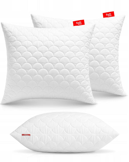 Pagalvės 2vnt 50x60 Softimi antialerginės su užtrauktuku skalbiamos minkštos baltos pagalvės miegui Lenkijos gamybos