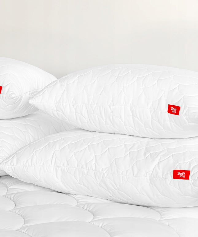 Pagalvės 2vnt 50x60 Softimi antialerginės su užtrauktuku skalbiamos minkštos baltos pagalvės miegui Lenkijos gamybos