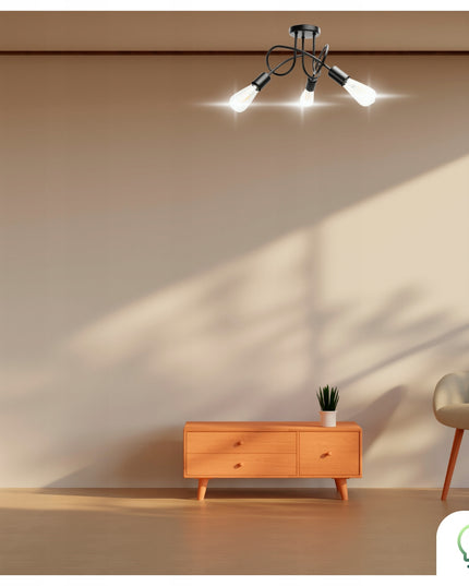 Moderni loft stiliaus pakabinama lubinė lempa „Edison“ (3xE27)