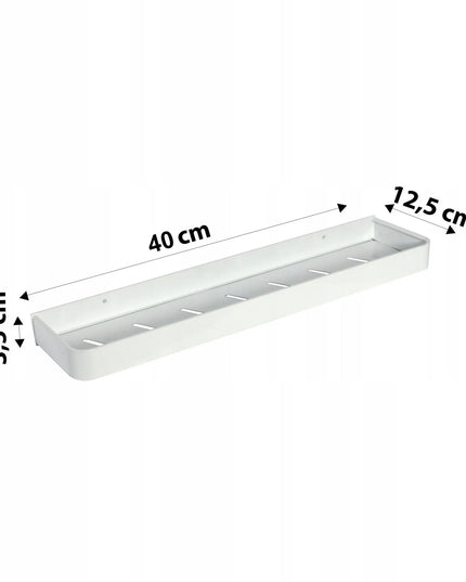 Pakabinama vonios lentyna LOFT 40 cm balta, metalinė
