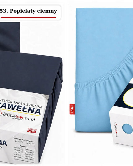 Paklodė 90x200 su guma, stora medvilnė, pagaminta Lenkijoje, 165g, įvairios spalvos