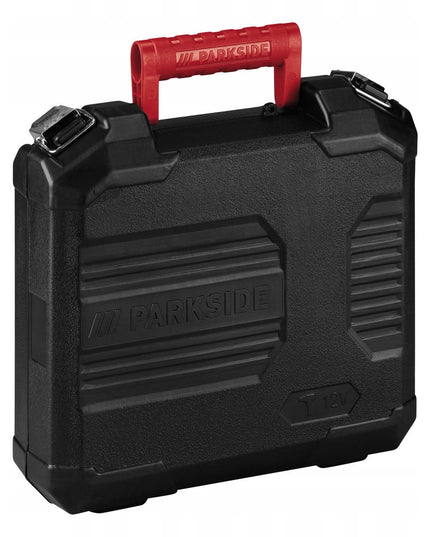 Parkside PBSA 12 E4 akumuliatorinis gręžtuvas-suktuvas su lagaminu