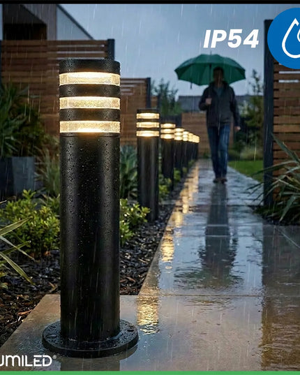 Pastatomas lauko sodo šviestuvas stulpas, IP54, E27 LED, 40 cm, vandeniui atsparus