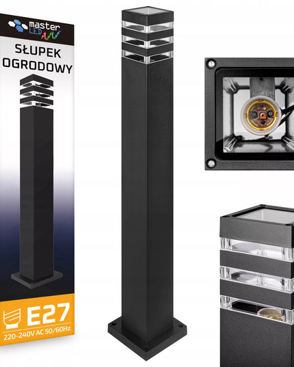 Pastatomas sodo šviestuvas stulpas 80 cm lauko E27 LED