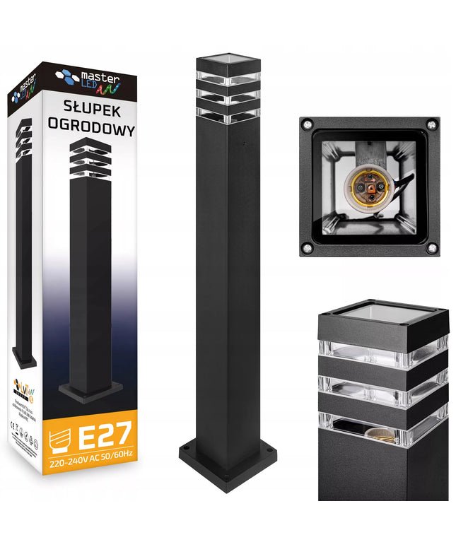 Pastatomas sodo šviestuvas stulpas 80 cm lauko E27 LED