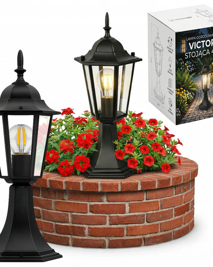 Pastatomas sodo šviestuvas stulpas LED 40cm lauko E27
