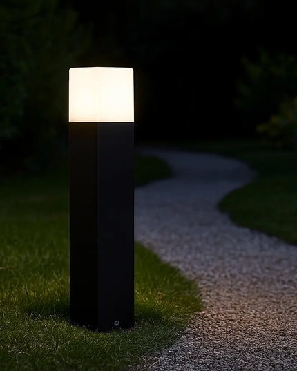 Pastatomas sodo šviestuvas stulpelis 32cm lauko E27 JUODAS LED