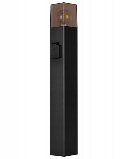 Pastatomas sodo šviestuvas stulpelis LED 60 cm su 230V lizdu, E27, juodas