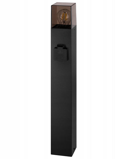 Pastatomas sodo šviestuvas stulpelis LED 60 cm su 230V lizdu, E27, juodas