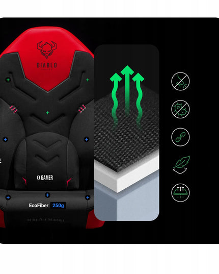 Pasukama žaidimų kėdė Diablo X-Gamer 2.0 Normal Size: Deep Red