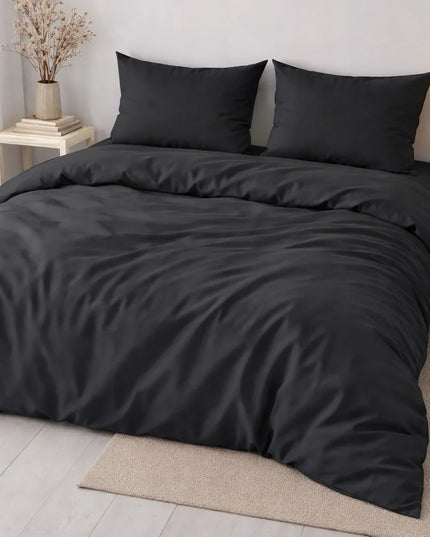 Patalynė 160x200 + 2 užvalkalai, komplektas su užtrauktuku – juoda