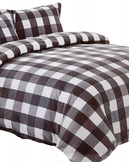 Patalynės komplektas 160x200 100% medvilnės satinas 3 dalių + užvalkalai 70x80 languotas