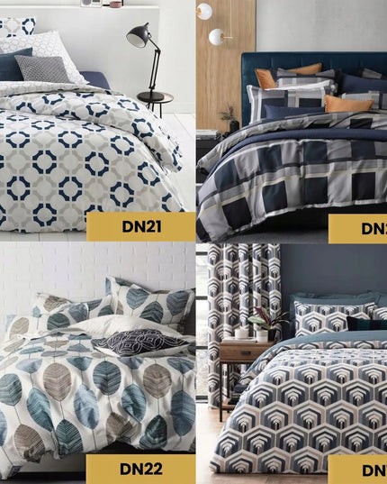Patalynės komplektas 160x200 + 2x70x80 medvilnės satinas, ĮVAIRŪS RAŠTAI