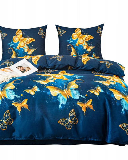 Patalynės komplektas 160x200 iš medvilnės satino + 2 pagalvių užvalkalai + paklodė A3369