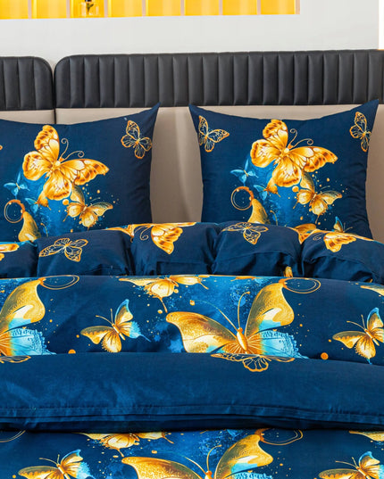 Patalynės komplektas 160x200 iš medvilnės satino + 2 pagalvių užvalkalai + paklodė A3369