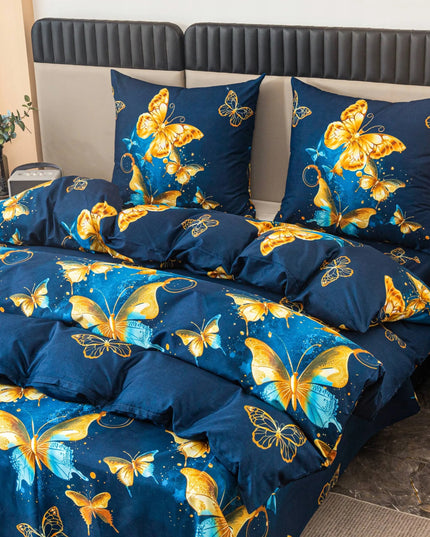 Patalynės komplektas 160x200 iš medvilnės satino + 2 pagalvių užvalkalai + paklodė A3369
