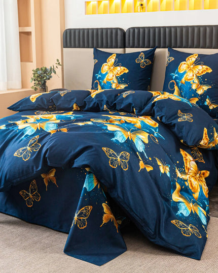Patalynės komplektas 160x200 iš medvilnės satino + 2 pagalvių užvalkalai + paklodė A3369