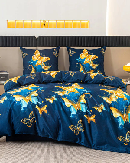 Patalynės komplektas 160x200 iš medvilnės satino + 2 pagalvių užvalkalai + paklodė A3369