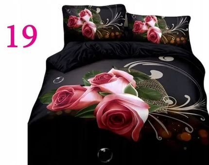 Patalynės komplektas 3D 200x220cm medvilnės satinas 4 dalių