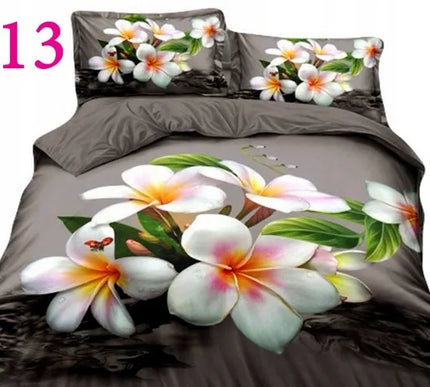 Patalynės komplektas 3D 200x220cm medvilnės satinas 4 dalių