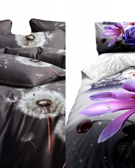 Patalynės komplektas 3D 200x220cm medvilnės satinas 4 dalių