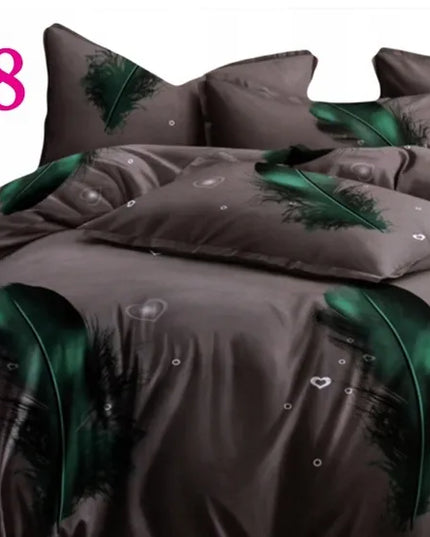 Patalynės komplektas 3D 200x220cm medvilnės satinas 4 dalių