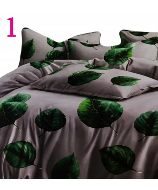 Patalynės komplektas 3D 200x220cm medvilnės satinas 4 dalių