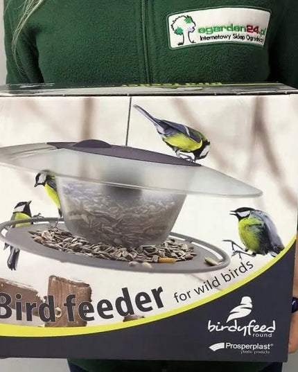 Paukščių lesykla Birdyfeed Round pilka akmens spalvos