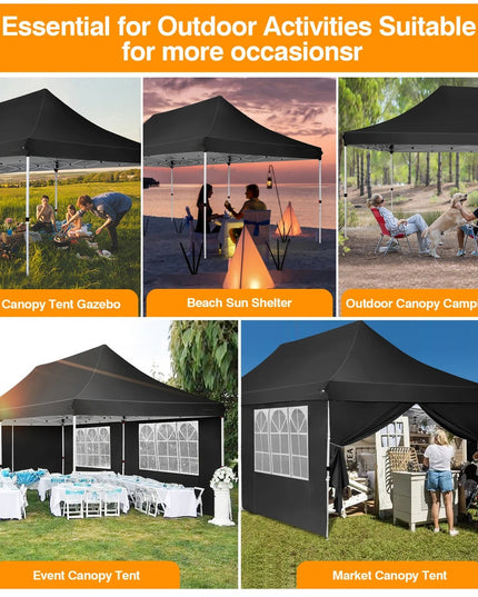 Balta išsiskleidžianti pavėsinė 3x6 m su šoninėmis sienelėmis – elegantiškas pasirinkimas lauko šventėms ir renginiams