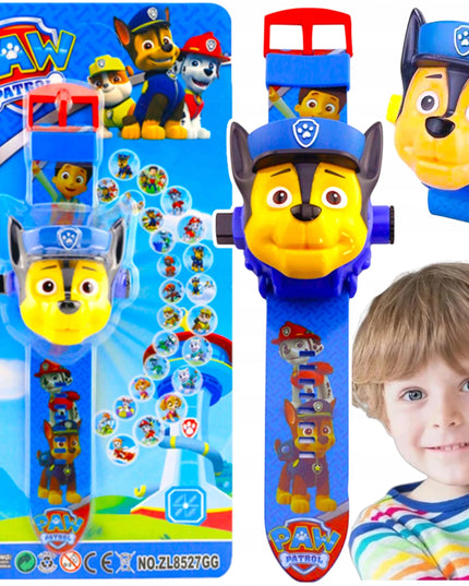 PAW Patrol 3D laikrodis su Chase projektoriumi
