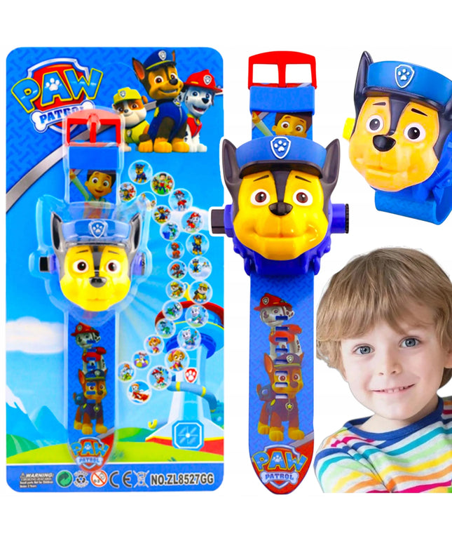 PAW Patrol 3D laikrodis su Chase projektoriumi