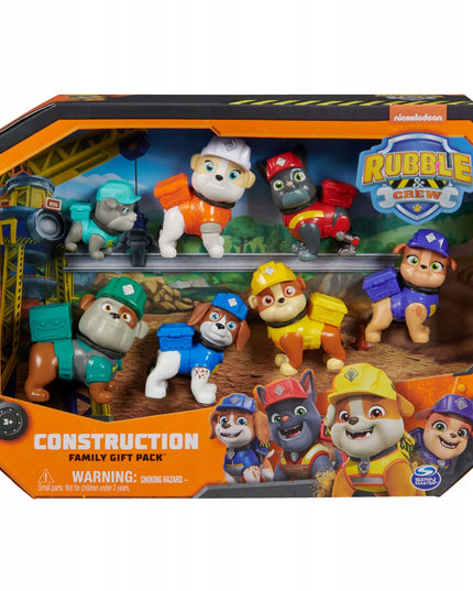 PAW PATROL 7 figūrėlių rinkinys Rubble ir jo komanda Wheeler Mix Charger Motor