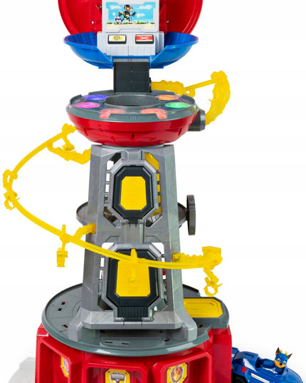 PAW PATROL didelė stebėjimo bokšto bazė, Chase figūrėlė, Mighty Pups, 84 cm + DOVANA