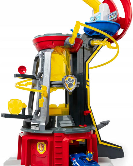 PAW PATROL didelė stebėjimo bokšto bazė, Chase figūrėlė, Mighty Pups, 84 cm + DOVANA