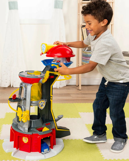 PAW PATROL didelė stebėjimo bokšto bazė, Chase figūrėlė, Mighty Pups, 84 cm + DOVANA