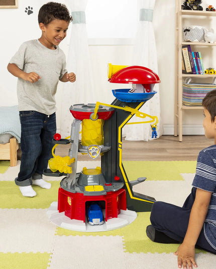 PAW PATROL didelė stebėjimo bokšto bazė, Chase figūrėlė, Mighty Pups, 84 cm + DOVANA