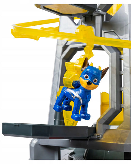 PAW PATROL didelė stebėjimo bokšto bazė, Chase figūrėlė, Mighty Pups, 84 cm + DOVANA