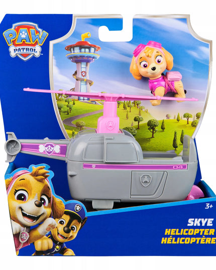 PAW Patrol Skye sraigtasparnis gelbėjimo transporto priemonė + šuniuko figūrėlė