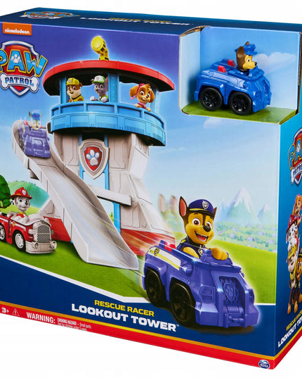 PAW PATROL stebėjimo bokštas su čiuožykla ir CHASE mašinėle